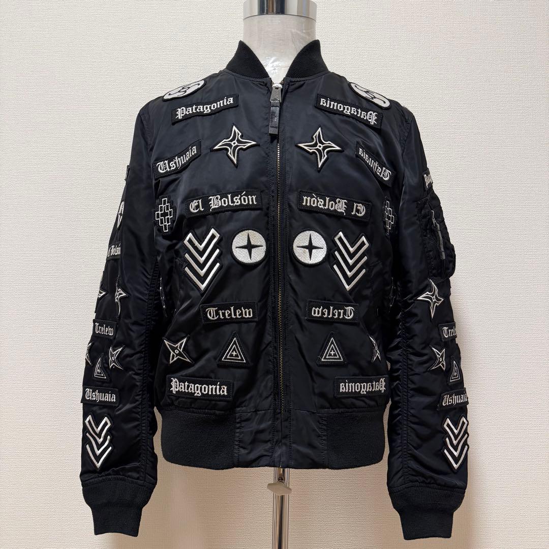 マルセロバーロン×アルファ　MA-1　ボンバージャケット　ワッペン　ブラック　L