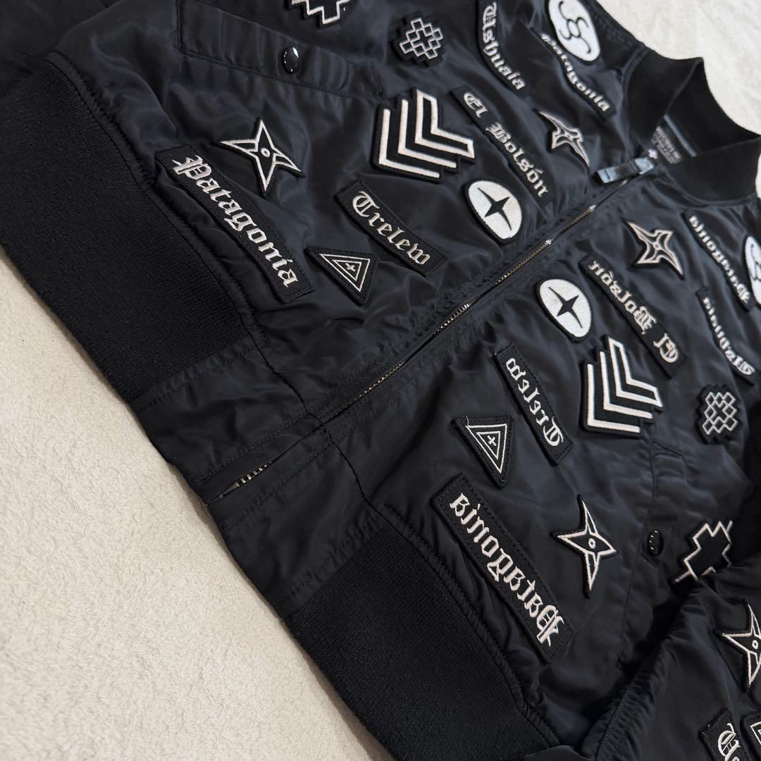 マルセロバーロン×アルファ　MA-1　ボンバージャケット　ワッペン　ブラック　L