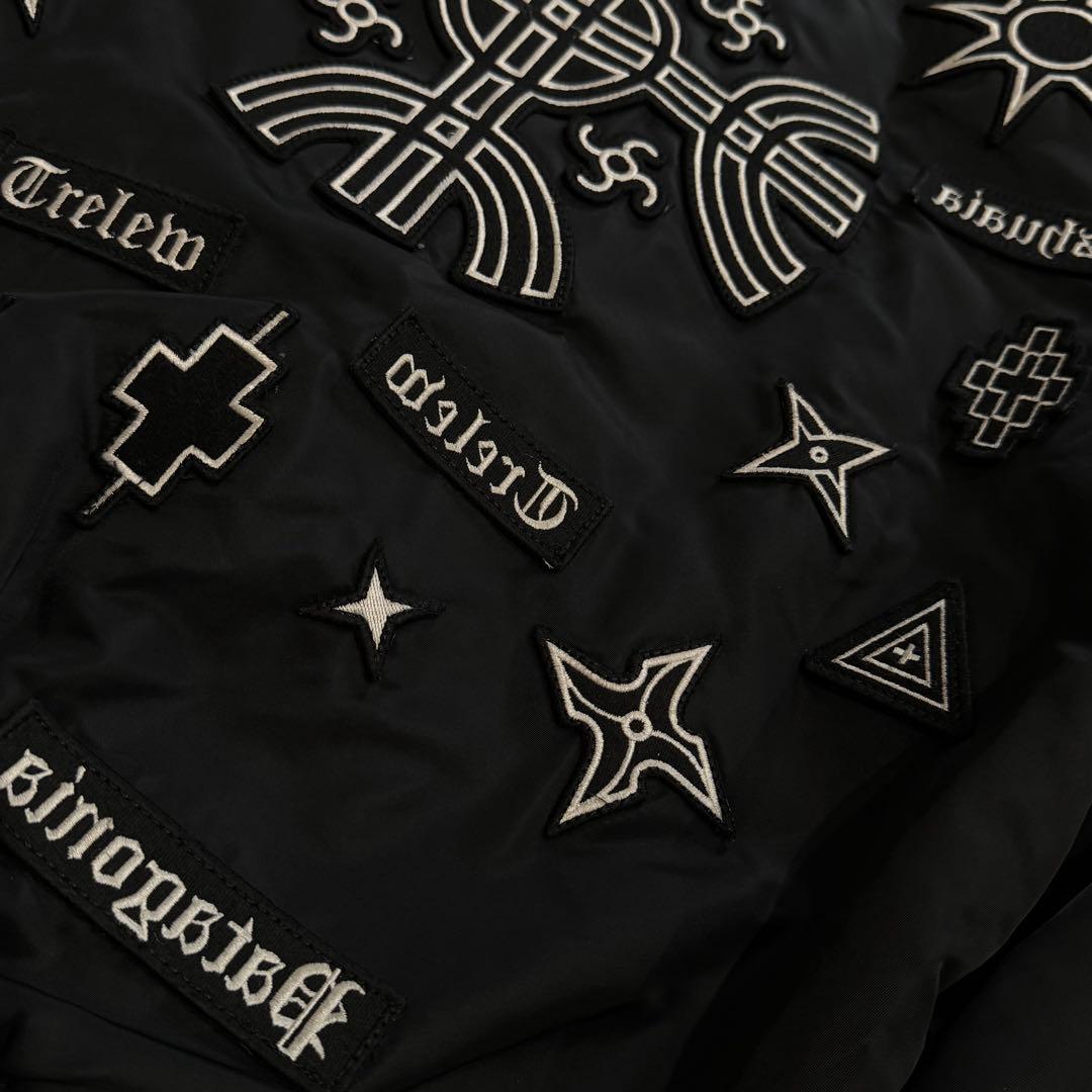 マルセロバーロン×アルファ　MA-1　ボンバージャケット　ワッペン　ブラック　L