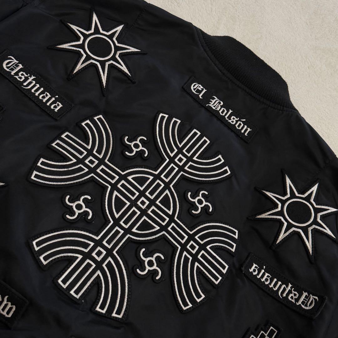 マルセロバーロン×アルファ　MA-1　ボンバージャケット　ワッペン　ブラック　L