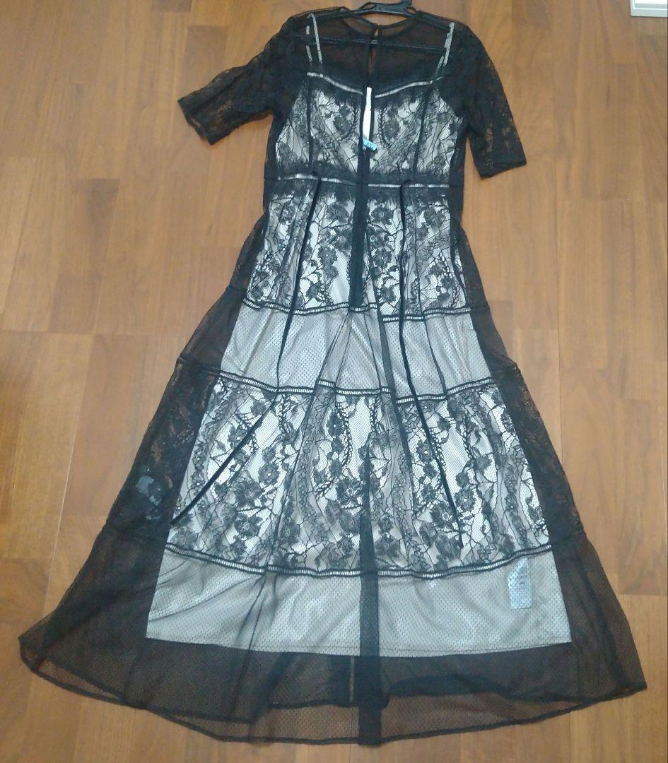 FRAY I.D❤️コンビネーションレースドレスsize1