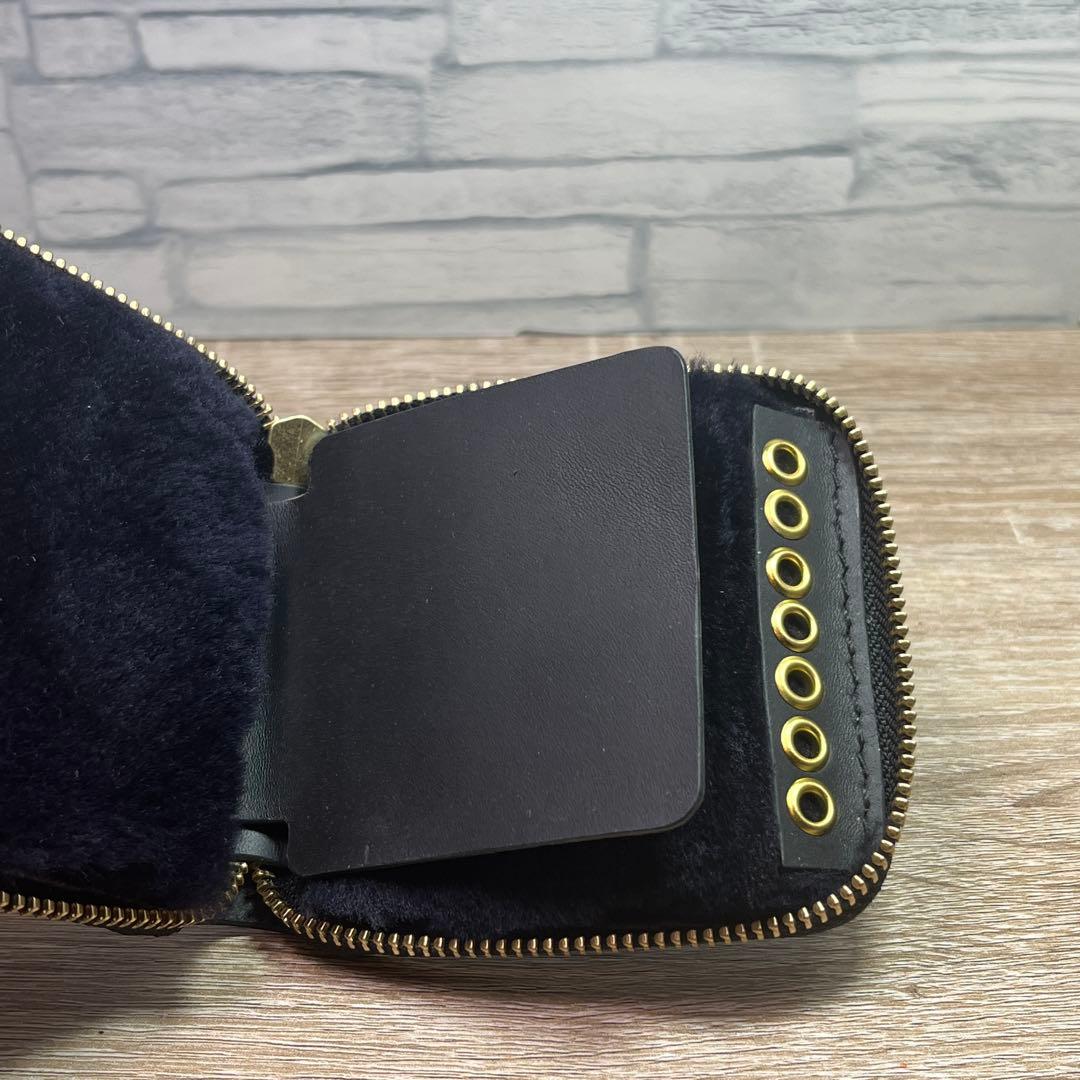 ミドルルアーワレット　本革レザー　手染めアンティークグリーン　ハンドメイド　渓流