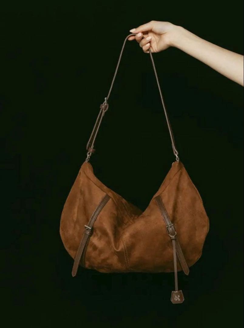 knuth marf suede moon bag ブラウン