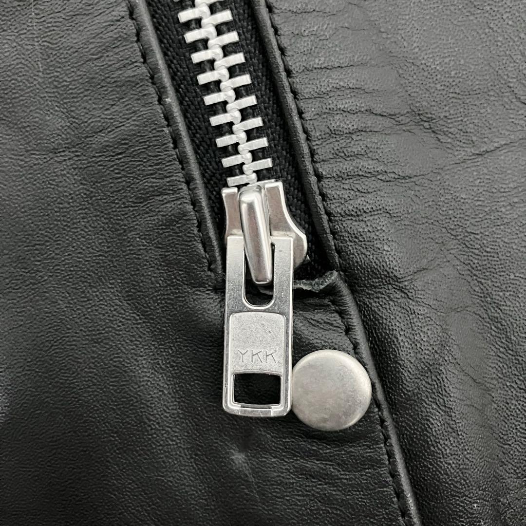 チャップス　バイカー　y2k ブラック　レザー　ファスナー　ベルト　XXLサイズ