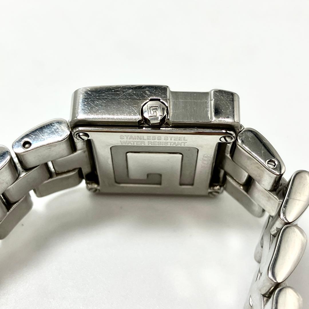 稼働 GUCCI グッチ 腕時計 3600J Gロゴ ベルト延長 シルバー 黒