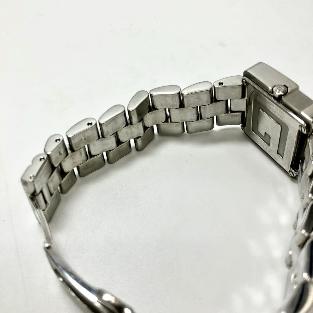 稼働 GUCCI グッチ 腕時計 3600J Gロゴ ベルト延長 シルバー 黒