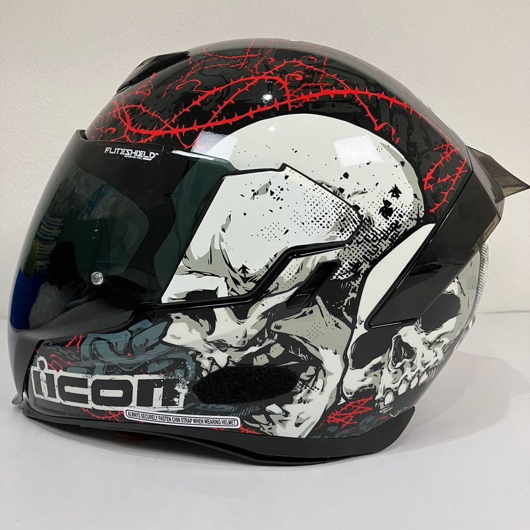 ICON AIRFLITE SKULL 18 フルフェイス ヘルメット 2XL