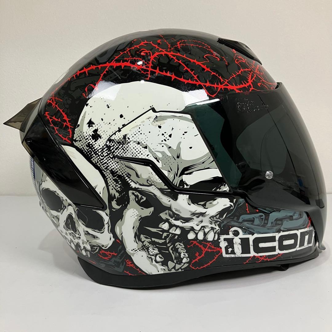 ICON AIRFLITE SKULL 18 フルフェイス ヘルメット 2XL