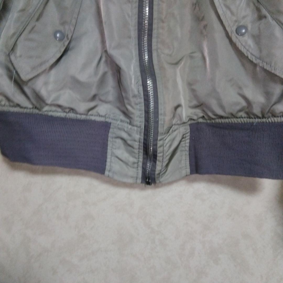 80s〜90s アルファ　MA-1 アメリカ製　シルバーグレー　サイズS