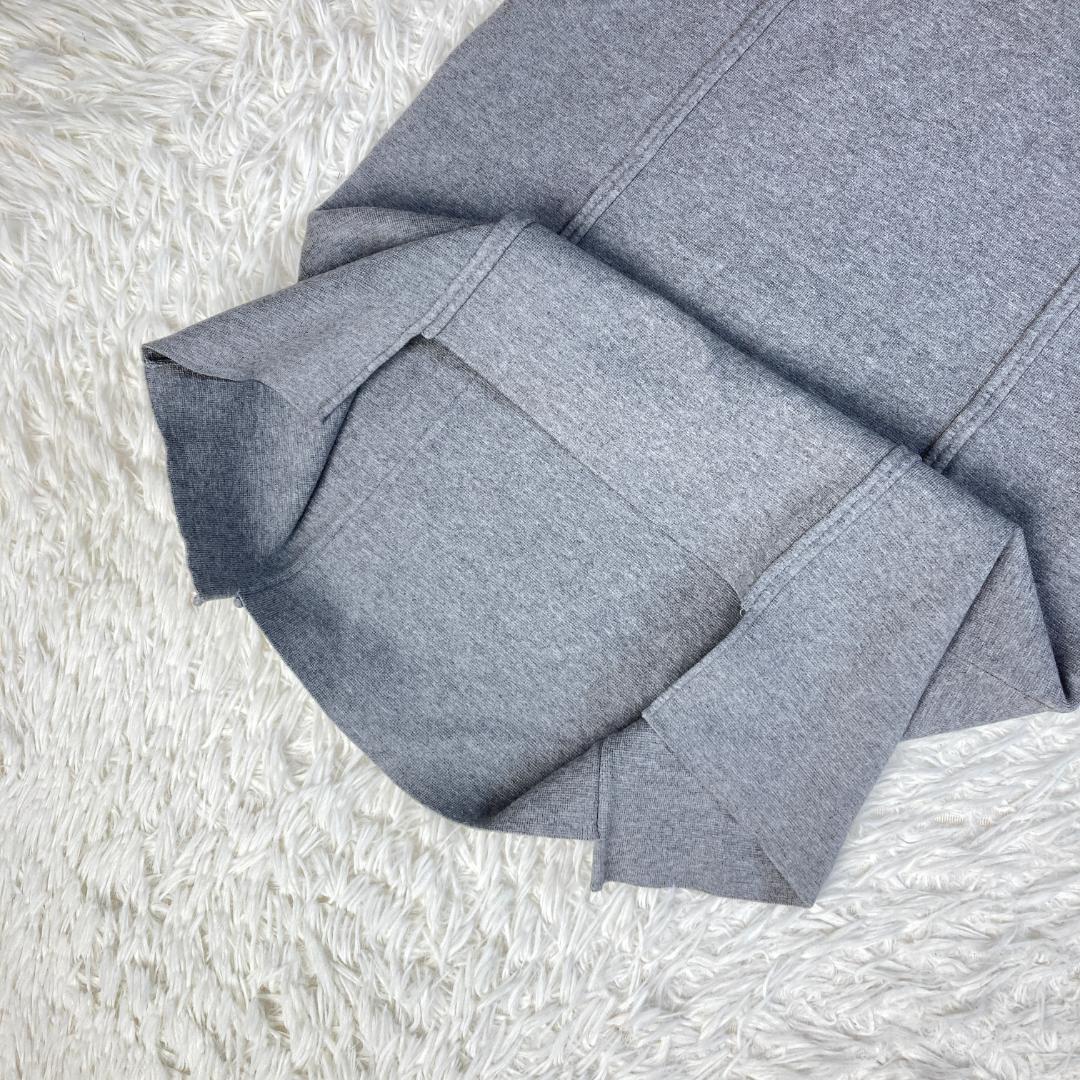 美品　UN3D.　アンスリード　ポイントカラーニットワンピース　グレー　38