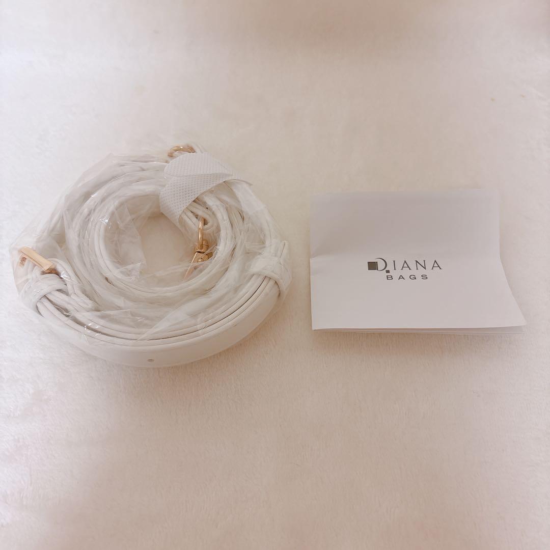 DIANA フリル かごバッグ ホワイト