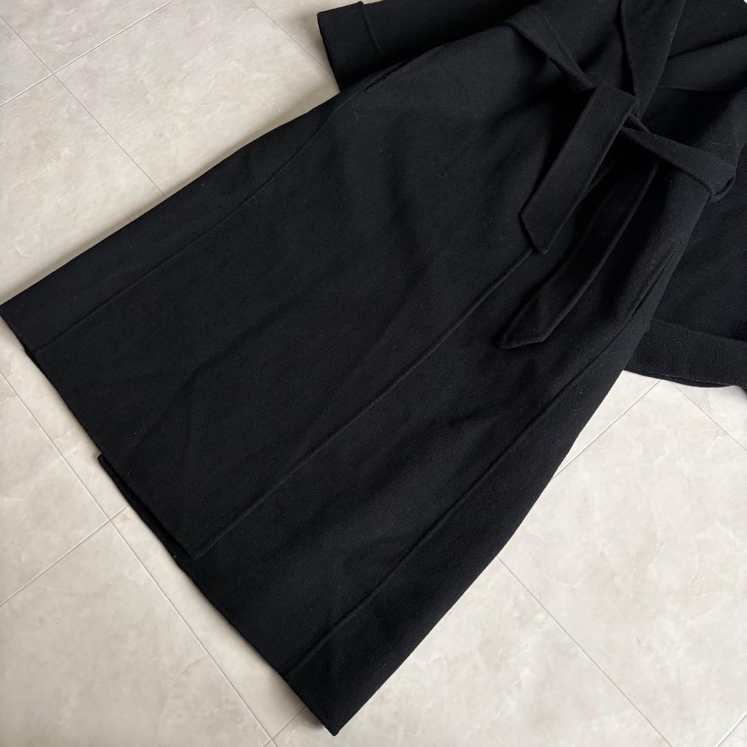 cizatto Wool Gown Coat 黒 フリー ベルト付 ロングコート