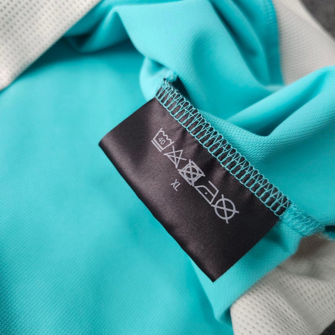 【TFW49】背中 ロゴネーム 半袖ゴルフポロシャツ ミントグリーン XL