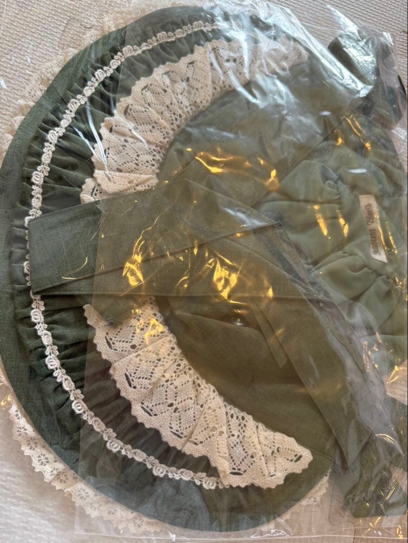 Innocent World トーションレースドールボンネット グリーン×生成