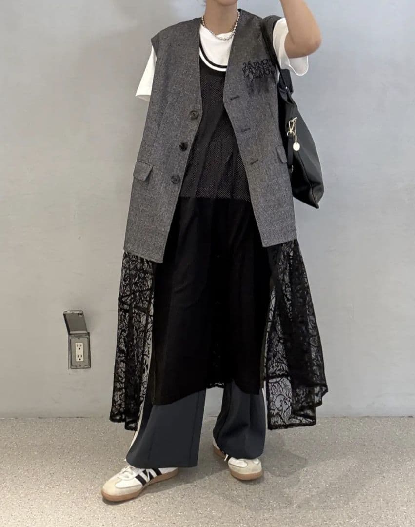 【美品】OKIRAKU × ROSE BUD レース スカート ベスト ドレス