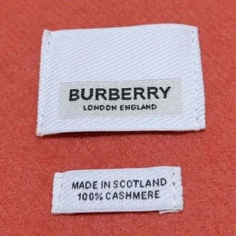 希少色 極美品 現行✨バーバリー カシミア100% マフラー 大判 レッド系