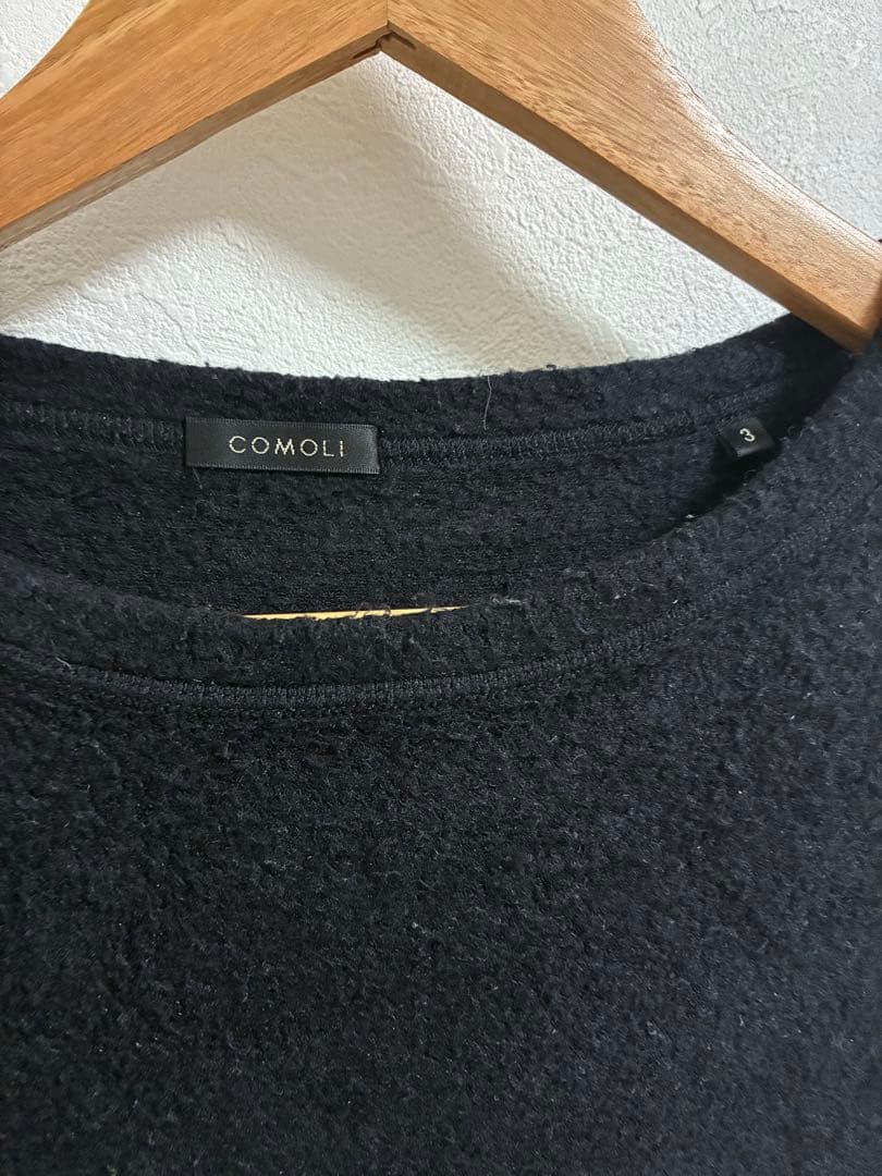 COMOLI シルクフリース 長袖クルー　サイズ3