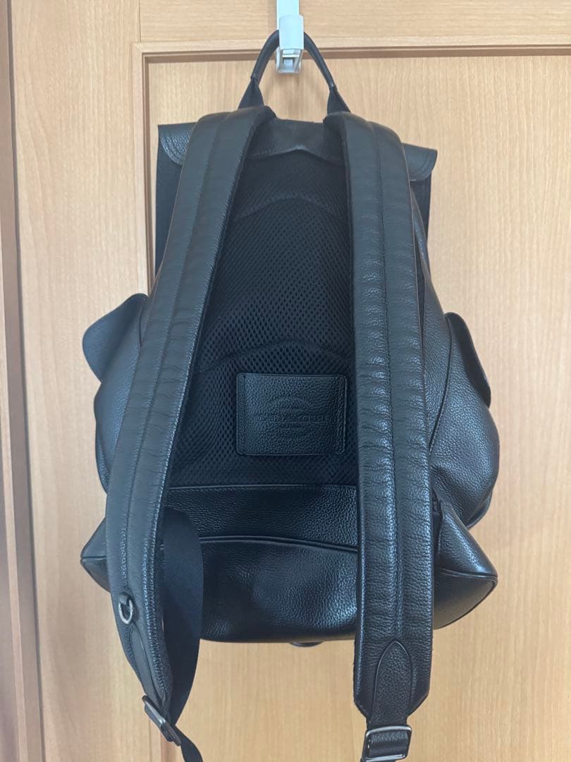 【美品】コーチ　リュック　ハドソン　オールレザー　大容量　F36811 ブラック