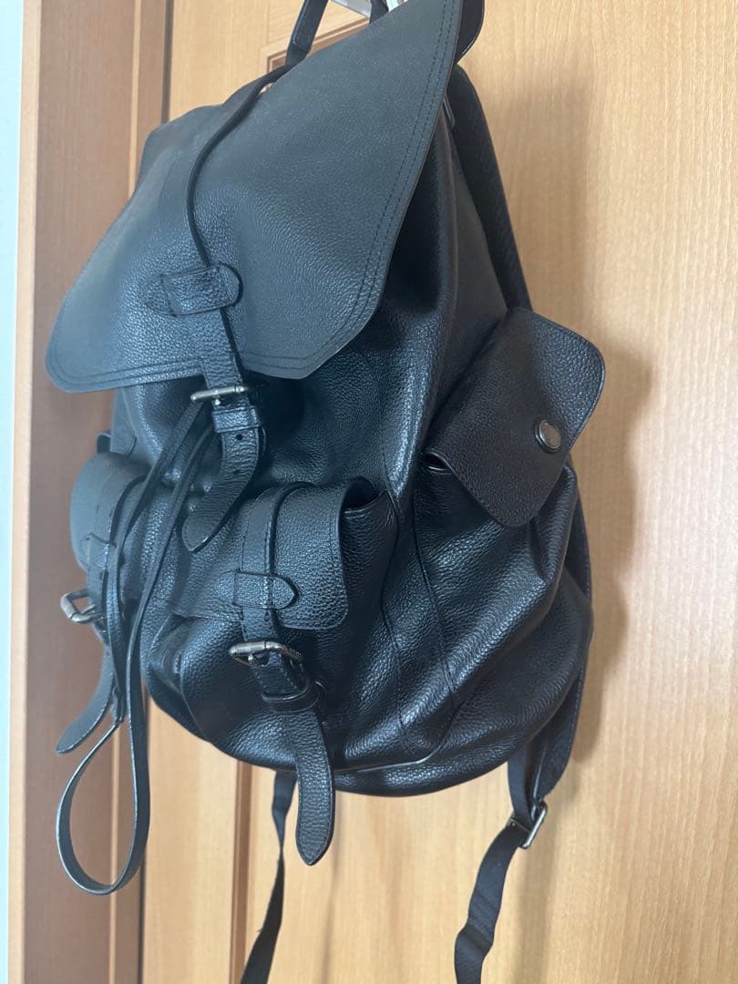 【美品】コーチ　リュック　ハドソン　オールレザー　大容量　F36811 ブラック