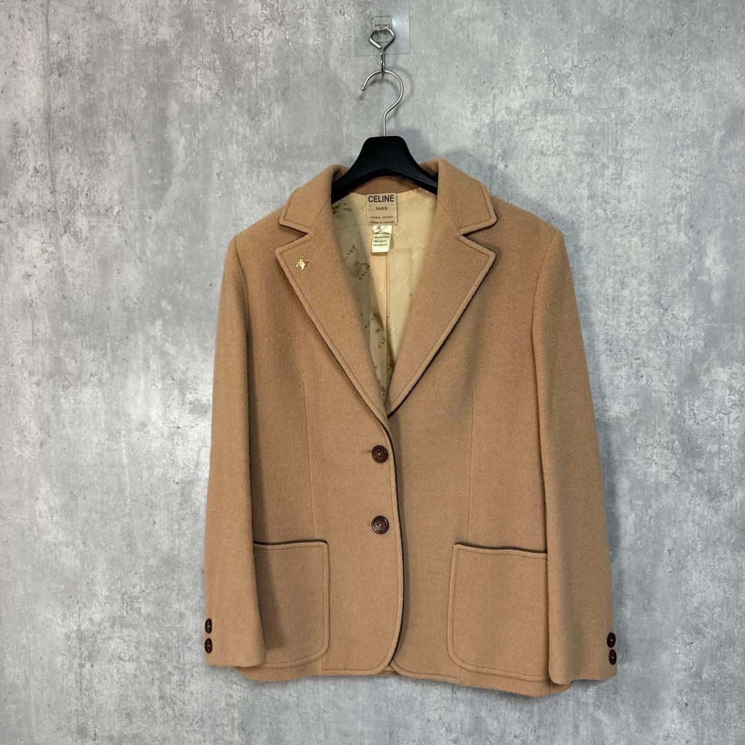 CELINE フランス製 カシミヤ テーラードジャケット 38