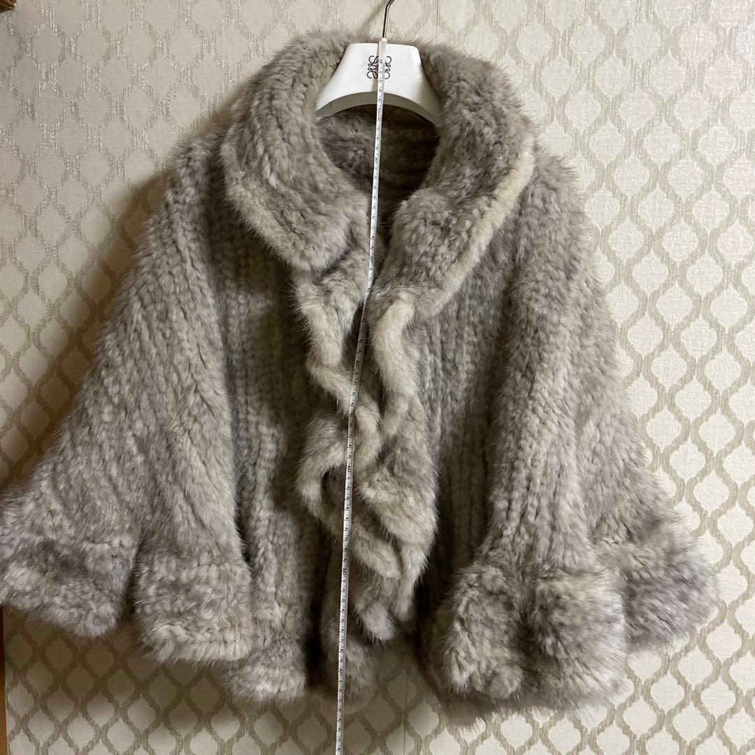 シルバー襟付きミンクファーコート