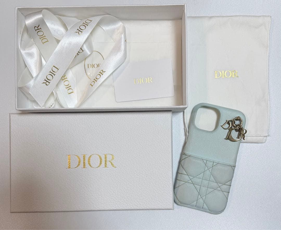 【最終値下げ】Christian Dior iPhoneケース ライトブルー