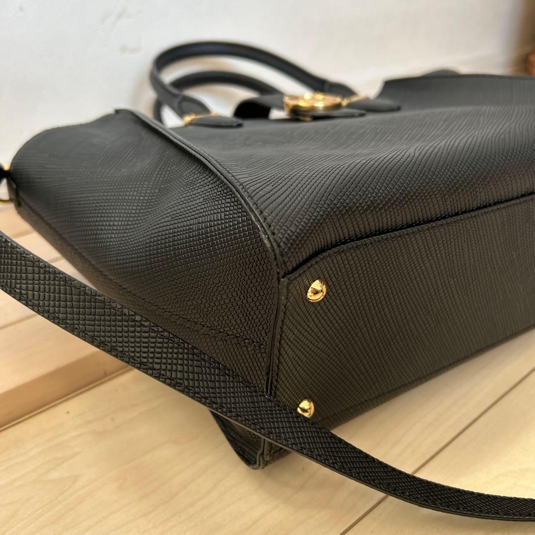 ローレンラルフローレン☆2ウェイレザーショルダーバッグ