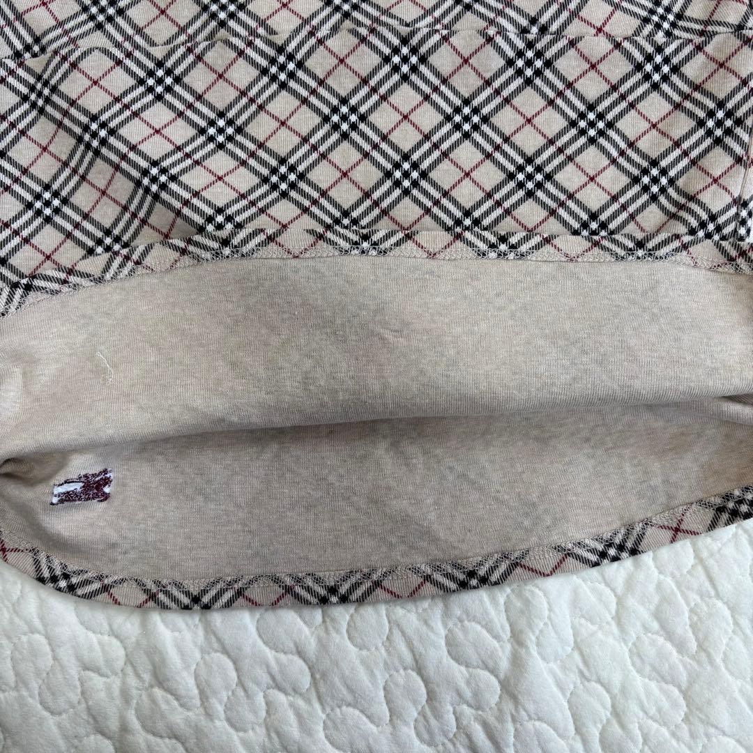 y2k バーバリー　ブルーレーベル　ノバチェック　リボン　タンクトップ M