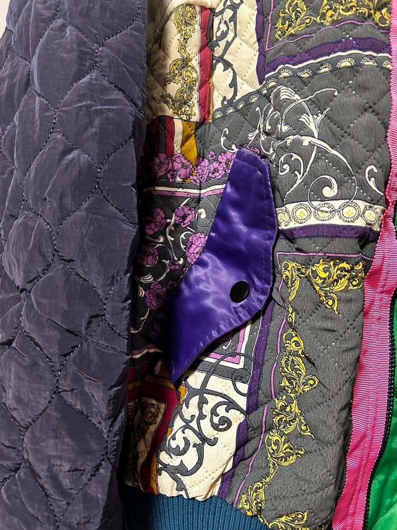 安達祐実さん着用　ELF SACK カラフルキルティングジャケット　パッチワーク