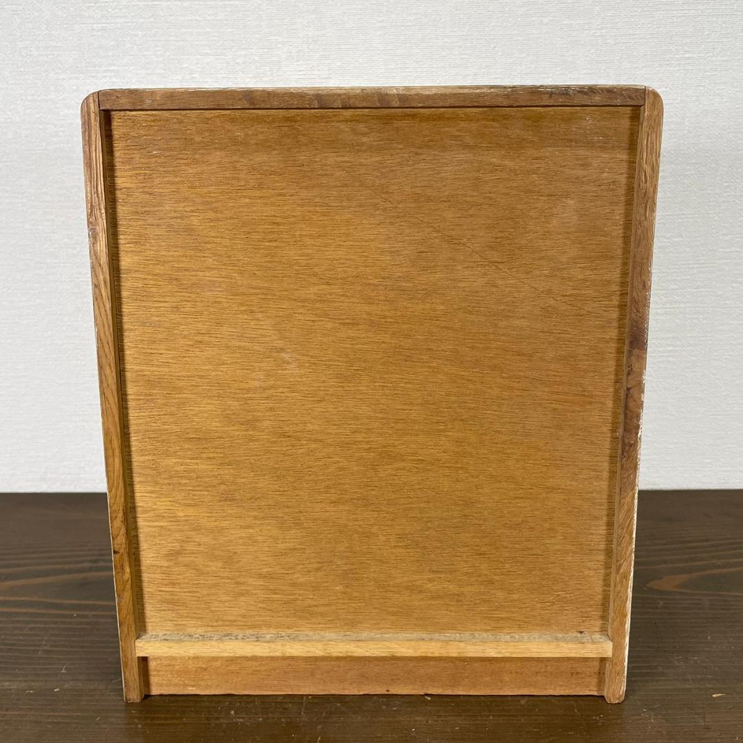 ヴィンテージ 小引き出し 4杯 ネームプレート付 白木 抽斗 収納箱 レトロ