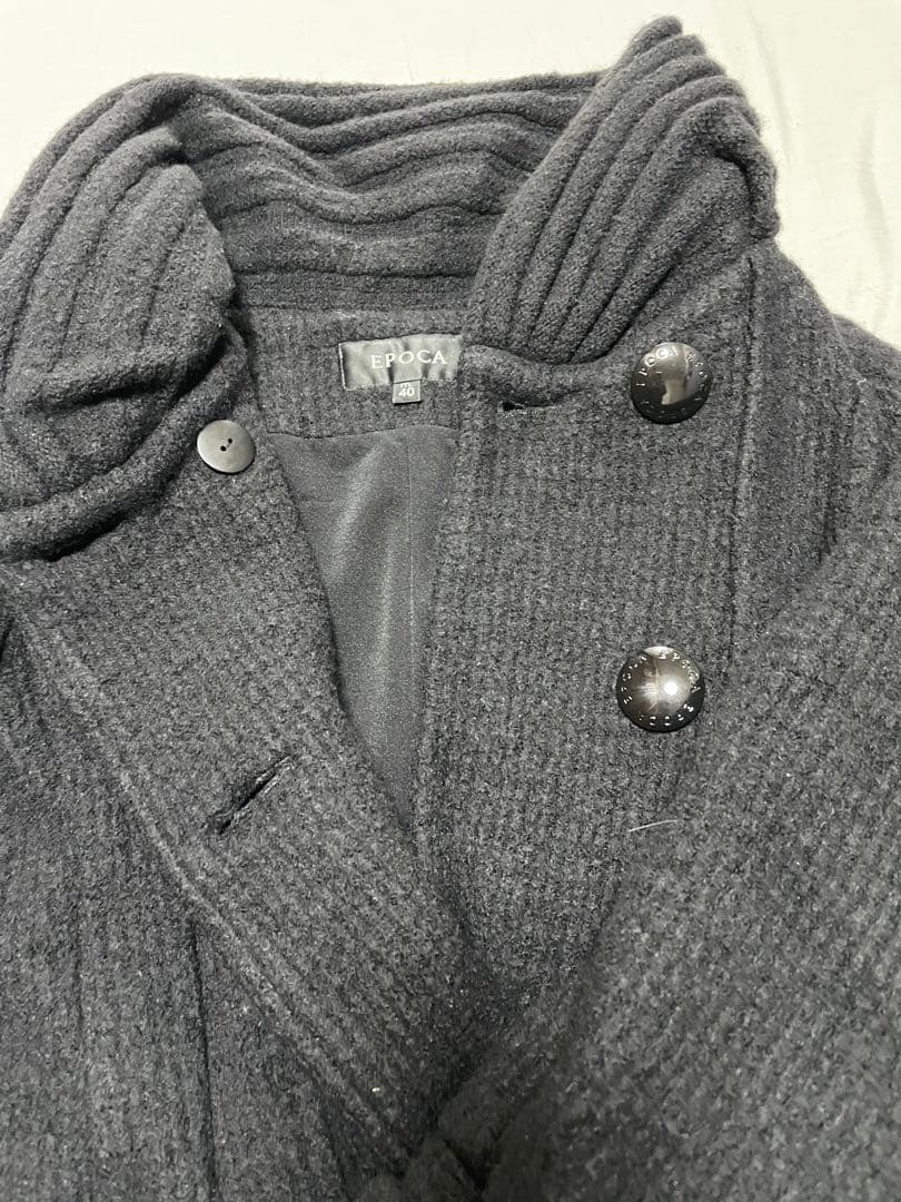 エポカ ダブルブレストコート ブラック