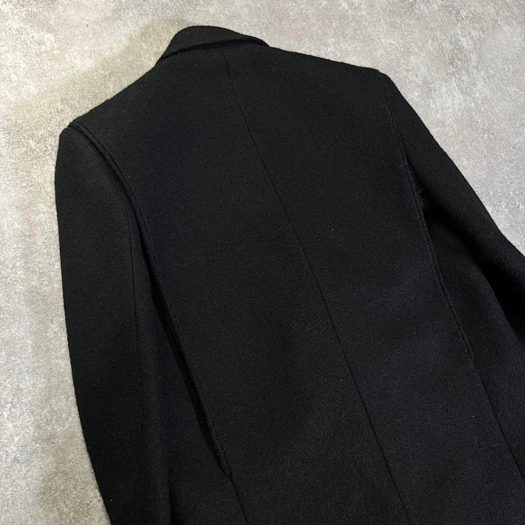 22AW SAINT LAURENT ダブルブレステッドロングコート 46 黒