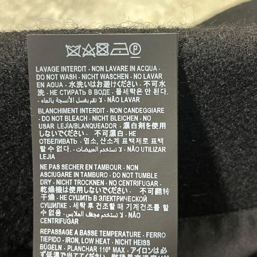 22AW SAINT LAURENT ダブルブレステッドロングコート 46 黒