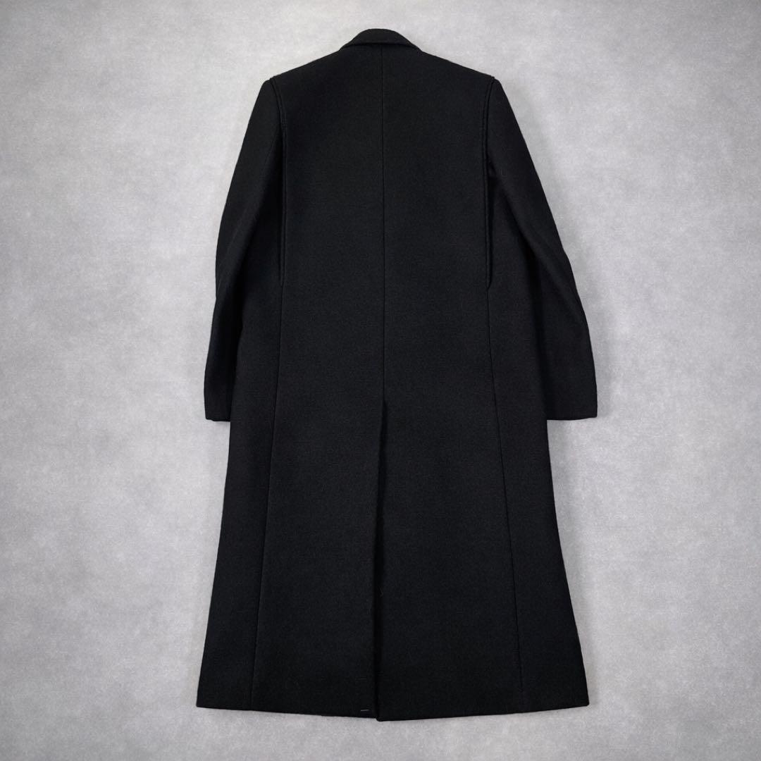 22AW SAINT LAURENT ダブルブレステッドロングコート 46 黒