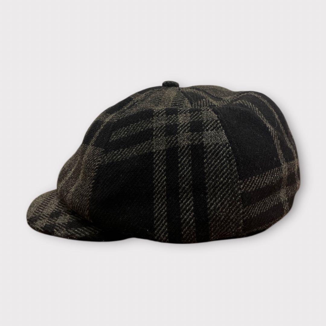 ダブルアールエル ラルフローレン キャスケット チェック ウール M