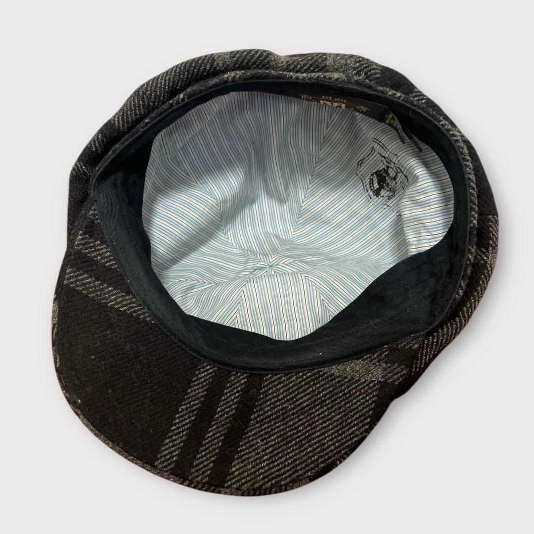 ダブルアールエル ラルフローレン キャスケット チェック ウール M