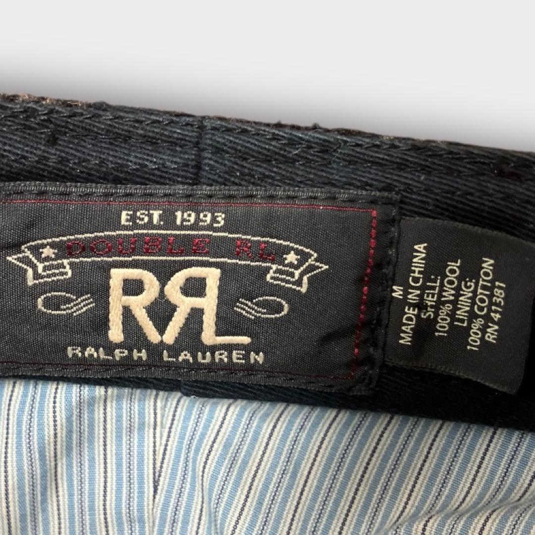 ダブルアールエル ラルフローレン キャスケット チェック ウール M