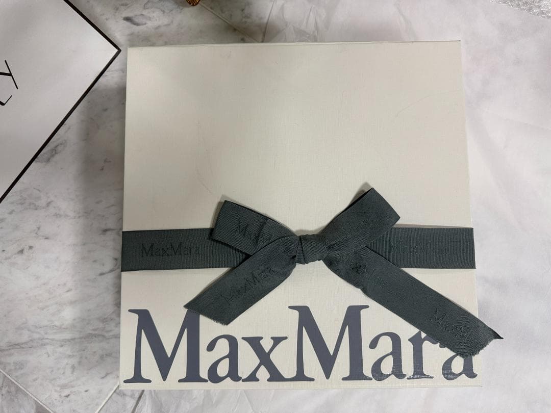 未使用級★Max Mara/マックスマーラ テディマフラー ストール ホワイト