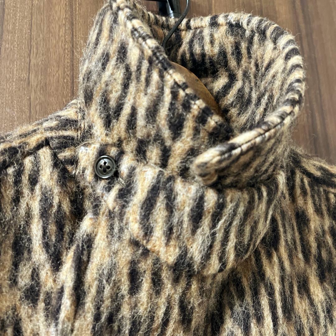 美品TICCA レオパードシャギーピーコート　TBDA-252