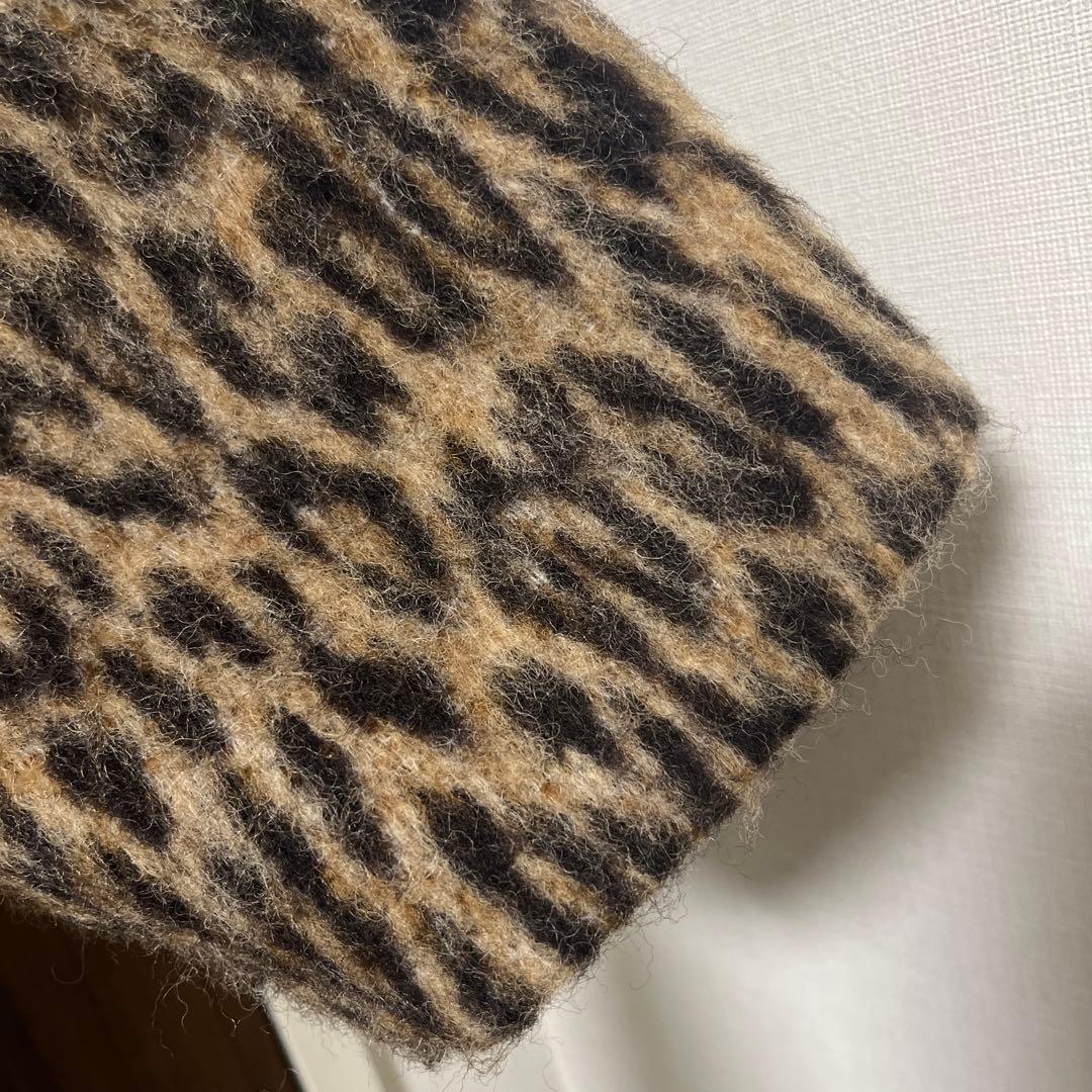 美品TICCA レオパードシャギーピーコート　TBDA-252