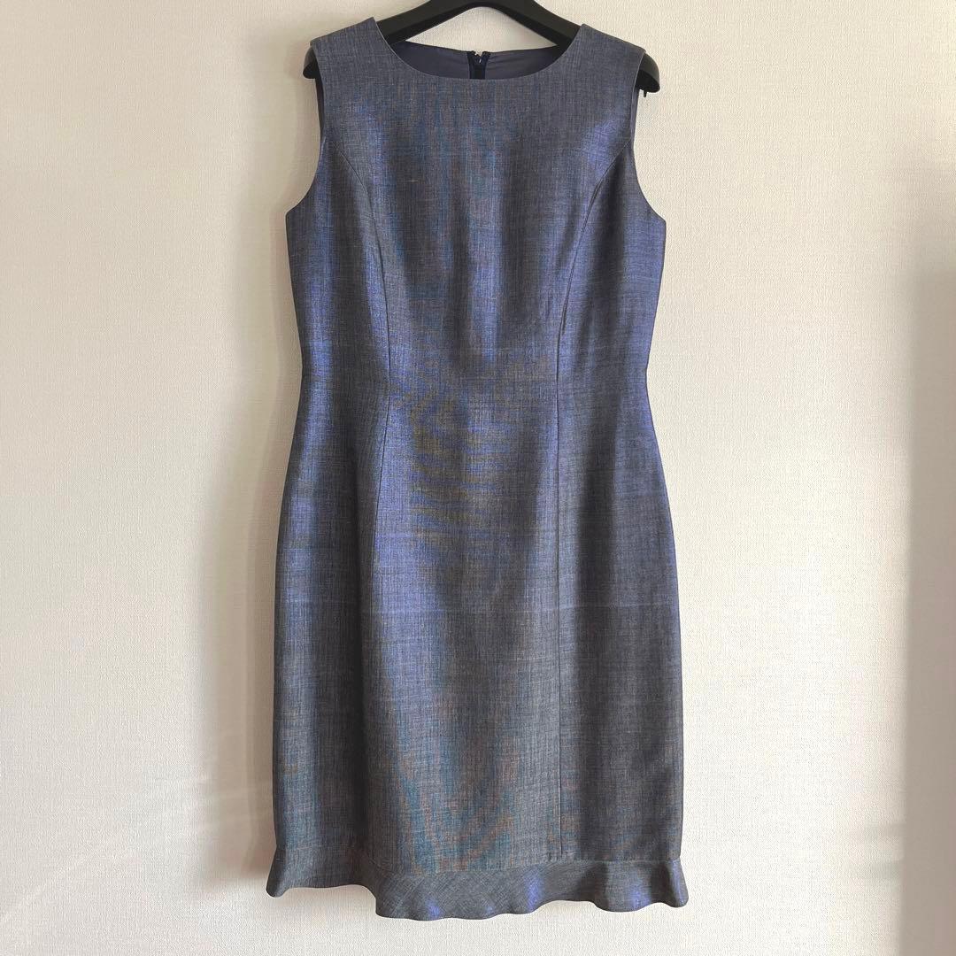 【極美品】エムズグレイシー ワンビーススーツ アンサンブル 玉虫色