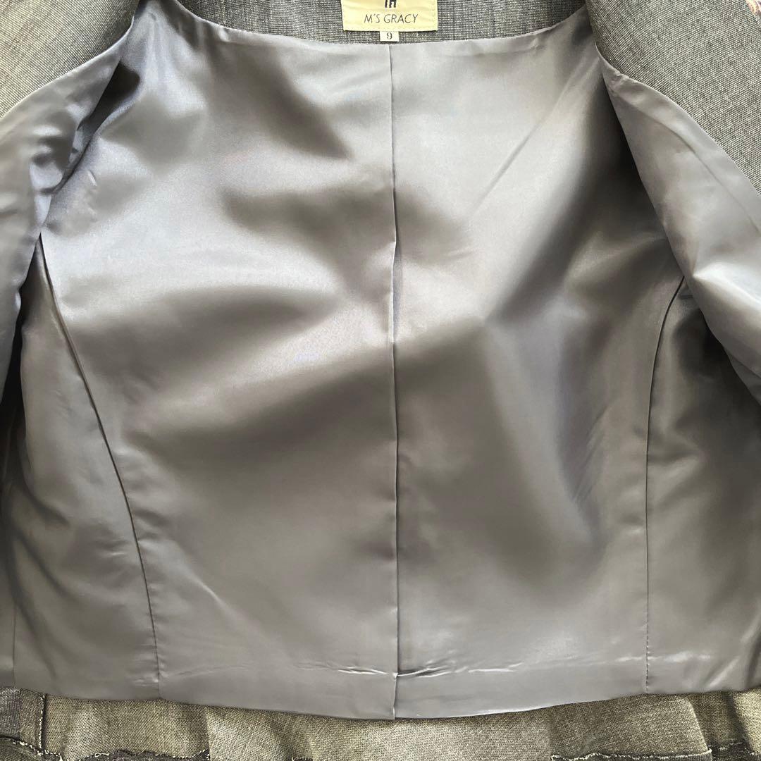 【極美品】エムズグレイシー ワンビーススーツ アンサンブル 玉虫色