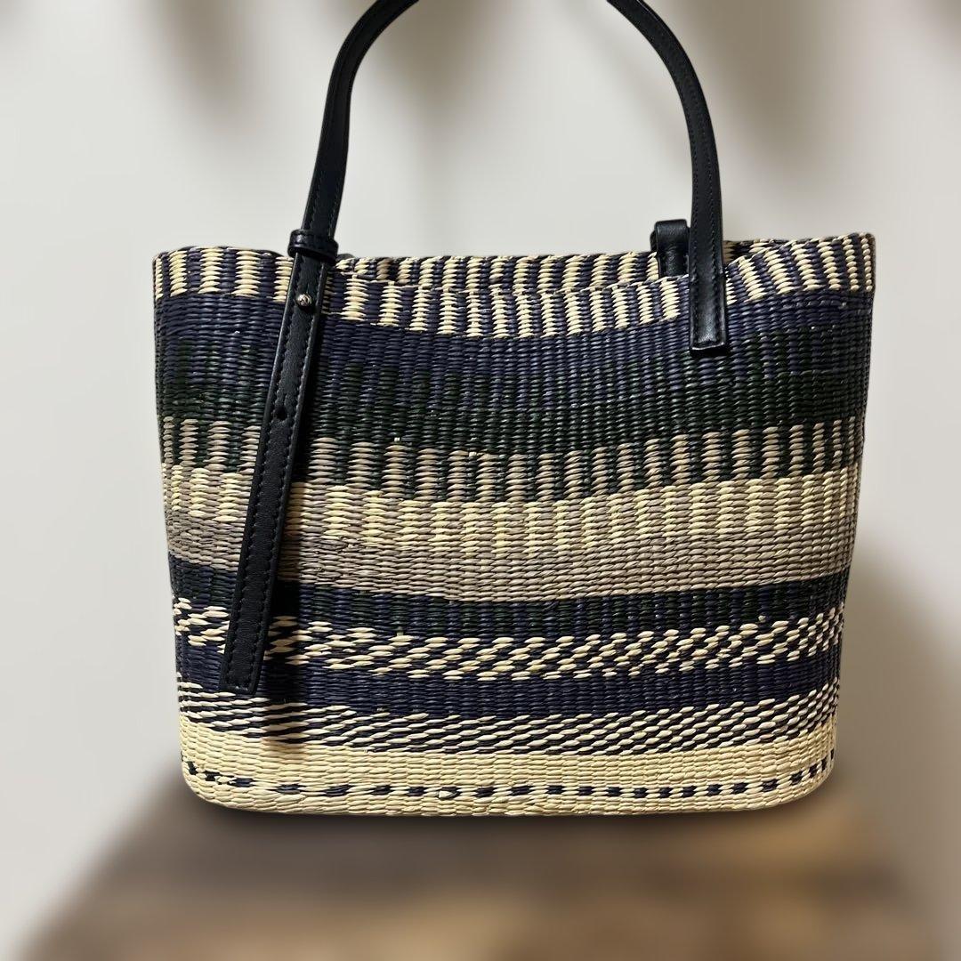 LOEWE カゴバック ネイビー 巾着付き