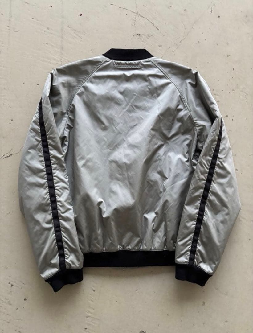KN PRADA SPORTシルバー MA-1ジャケット