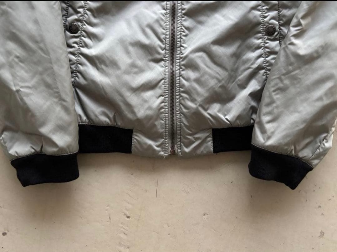 KN PRADA SPORTシルバー MA-1ジャケット