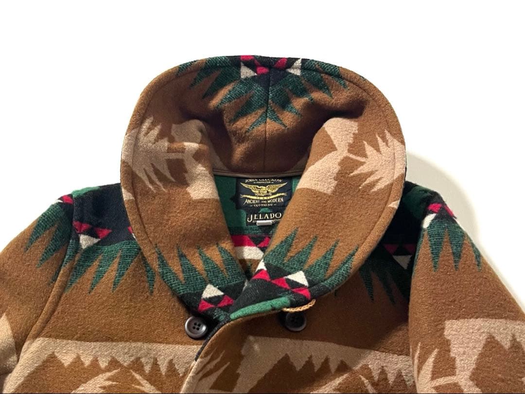 【美品】JELADE/ジェラード　マッキーノブラケットコート　ネイティブ柄　40