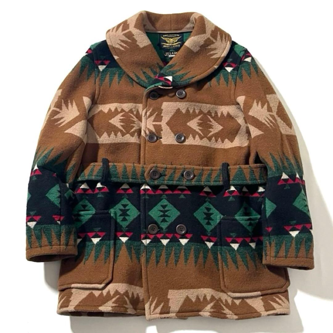 【美品】JELADE/ジェラード　マッキーノブラケットコート　ネイティブ柄　40
