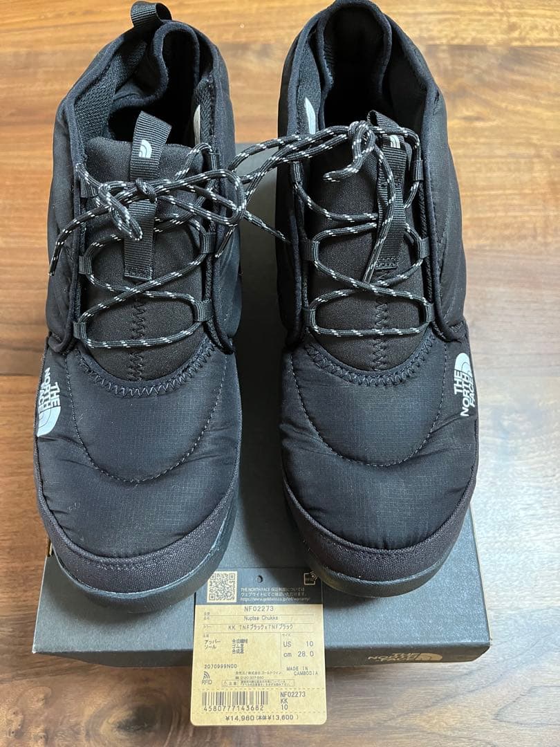 THE NORTH FACE Nuptse Chukka ブラック US 10