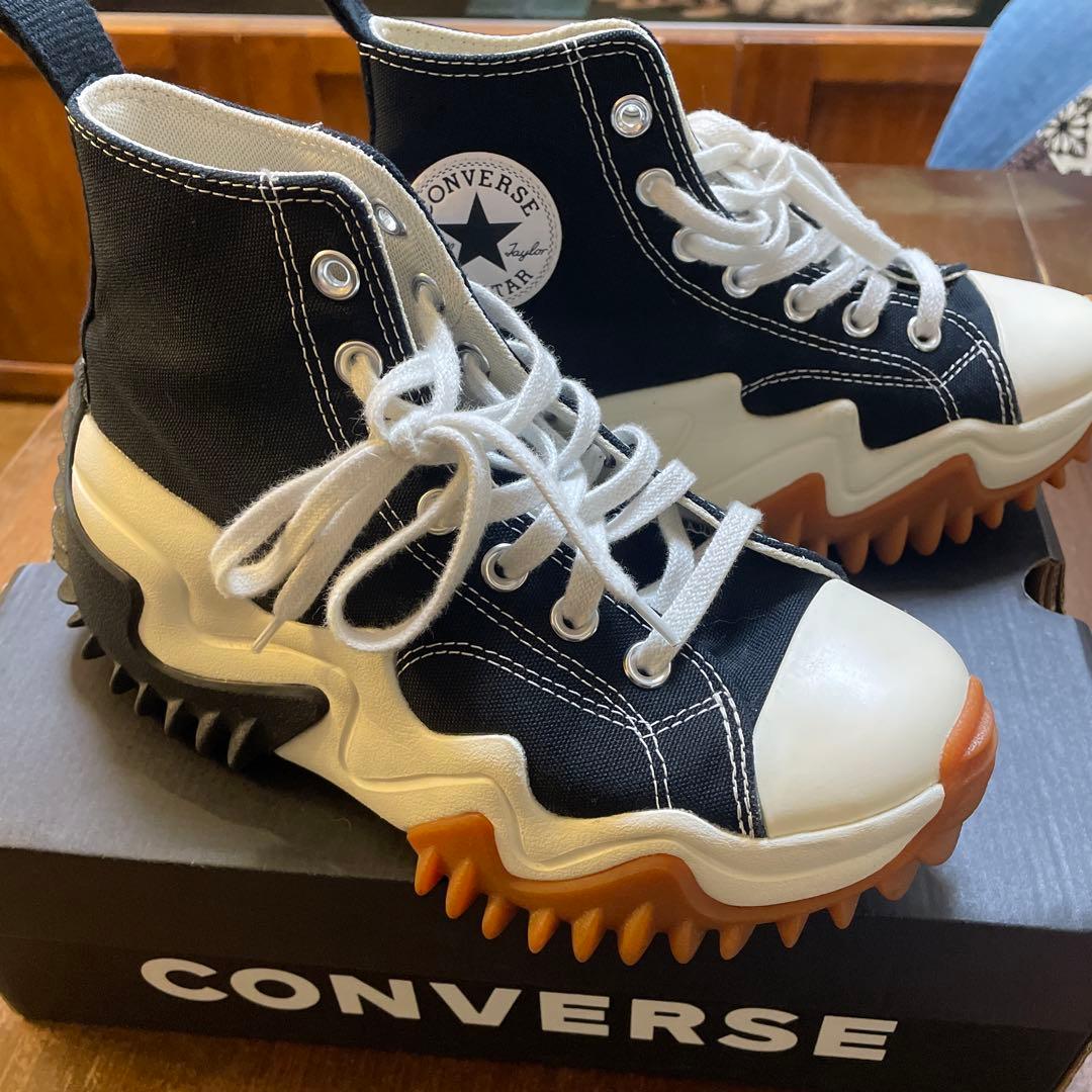 CONVERSE ブラック/ホワイト　ランスターモーション　23cm