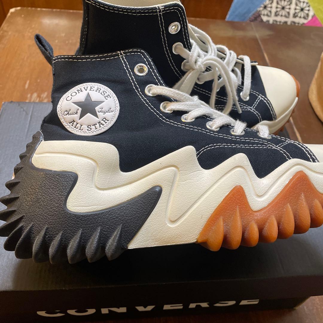 CONVERSE ブラック/ホワイト　ランスターモーション　23cm